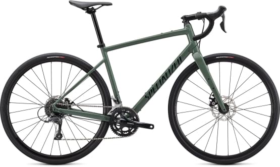 Gravel kolo Specialized DIVERGE E5 2021 gloss sage green/forest green/chrome/clean
